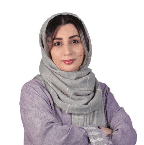a woman with a scarf on her head