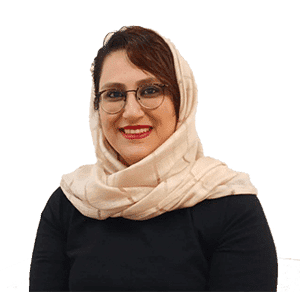 a woman wearing glasses and a scarf